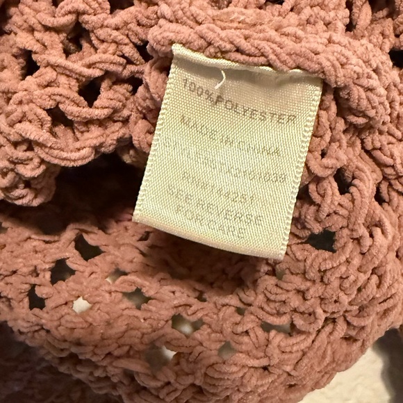 Artelier Nicole Miller Open-Knit Crochet Chenille Cropped Cardigan Sweater Small - Picture 10 of 12